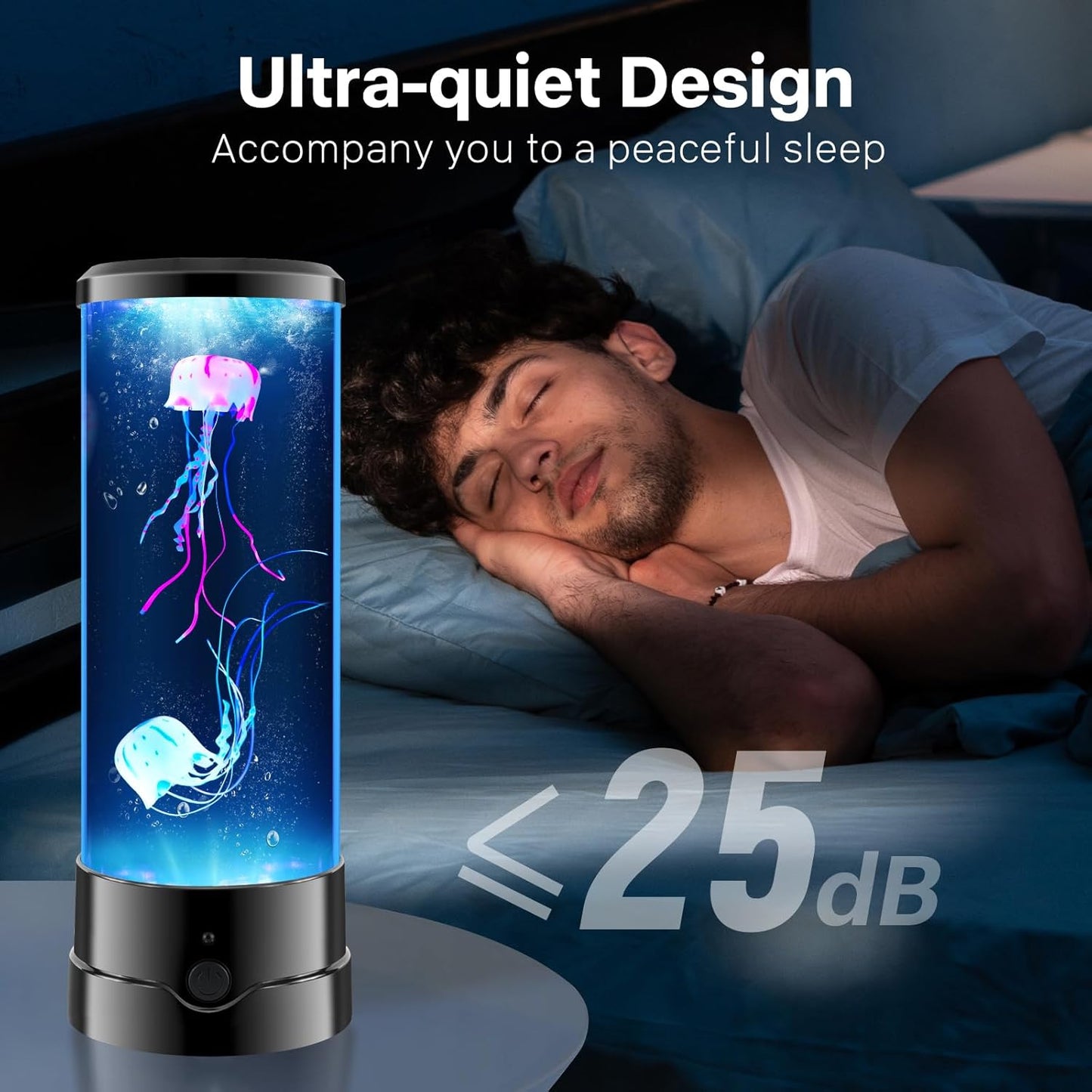 Luxora Jellyfish Lamp with 16 Color Changing LEDS and 4 Mode