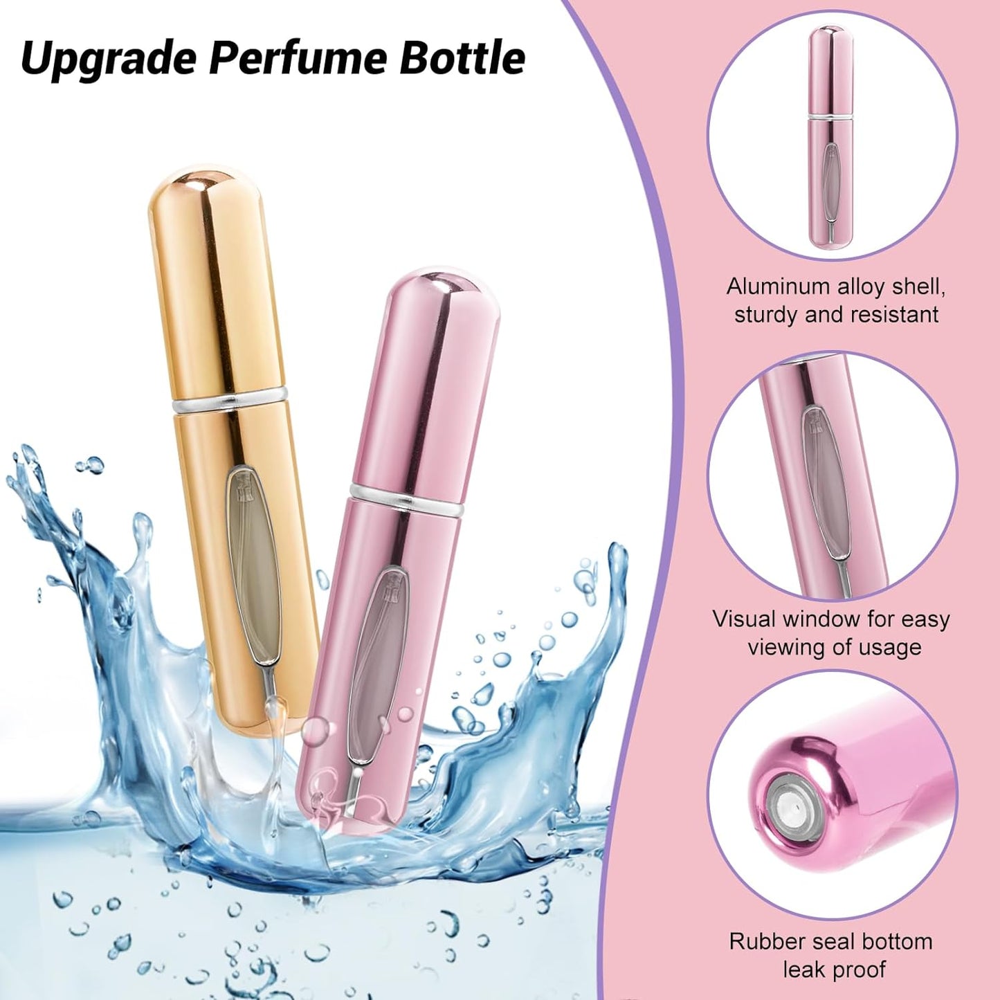 Mini Refillable Portable Perfume Spray (5ml - pack of 3 )