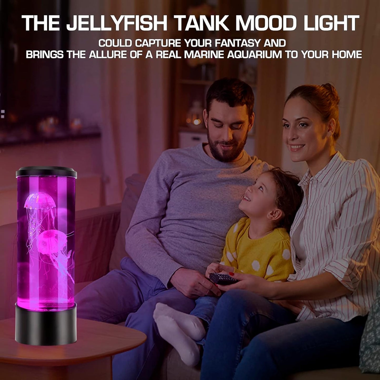 Luxora Jellyfish Lamp with 16 Color Changing LEDS and 4 Mode