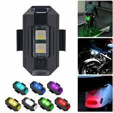 Rechargeable Aircraft LED Bike Strobe Flasher Accessories 3 colour Exterior Lights ( Pack of 1 )