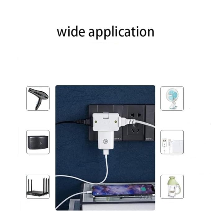 3 in 1 Adapter Rotatable Adaptor Mini Slim Wireless Outlet Adapter ( pack of 2 )